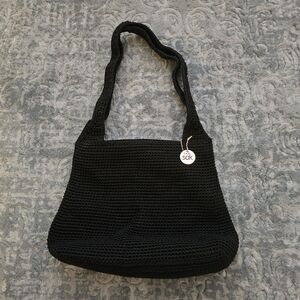 The Sak Black Knit Shoulder Bag